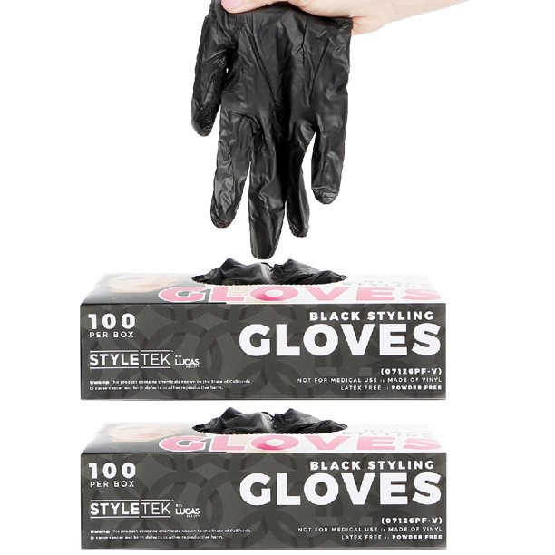 ST Vinyl Gloves Blk Box M